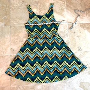 H&M Divided multi-color stretch dress size 8. EUC.  Worn once. Bought in Germany